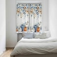 thumbnail image 4 of Fall Blue Pumpkins Window Curtains 63 Inch Length - 2 Panels, Rod Pocket Curtain Panels, Thanksgiving Orange Gray Botanical Window Treatment for Bedroom/Kitchen Small Windows, 42W x 63L Inch, 4 of 5