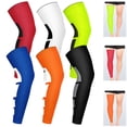 thumbnail image 2 of GLFILL Sports Compression KneePad Sun Protect Long Leg Sleeves for Basketball Blue L, 2 of 9