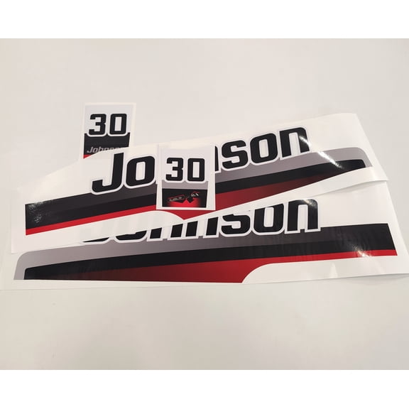 411 Decals Aftermarket Replacement for Johnson 30 Outboard (1997) Decal Sticker Set