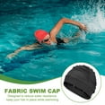 thumbnail image 5 of Uxcell Fabric Swim Cap Polyester Swimming Hat Elastic Swimming Cap for Women and Men Adult Long Hair Black, 5 of 6