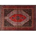 thumbnail image 1 of Ahgly Company Indoor Rectangle Traditional Chestnut Brown Persian Area Rugs, 7' x 10', 1 of 6
