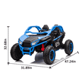thumbnail image 2 of NIGSQJB 24V 2-Seater Kids Ride On UTV w/Parents Control, 400W Electric Car w/4-Wheel Suspension,Bluetooth,MP3,USB,LED Light,Horn,20in Seat, 4.97MPH Electric Toy Car, Gifts for Kids Aged 3+, Blue, 2 of 14