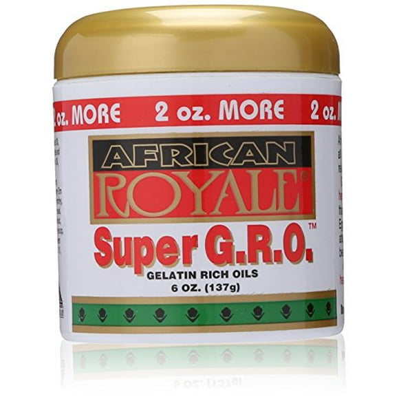 African Royale Super Gro Gélatine Huile Riche, 6 Onces