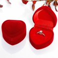 thumbnail image 2 of Velvet Heart-Shaped Box,Earring Box, Jewellery Packaging R7B2 Box O5G5, 2 of 8