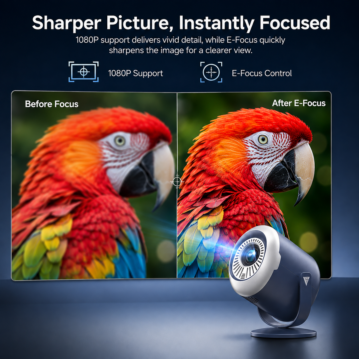 Vamvo Mini Projector WiFi Bluetooth 240° Rotating photo 3