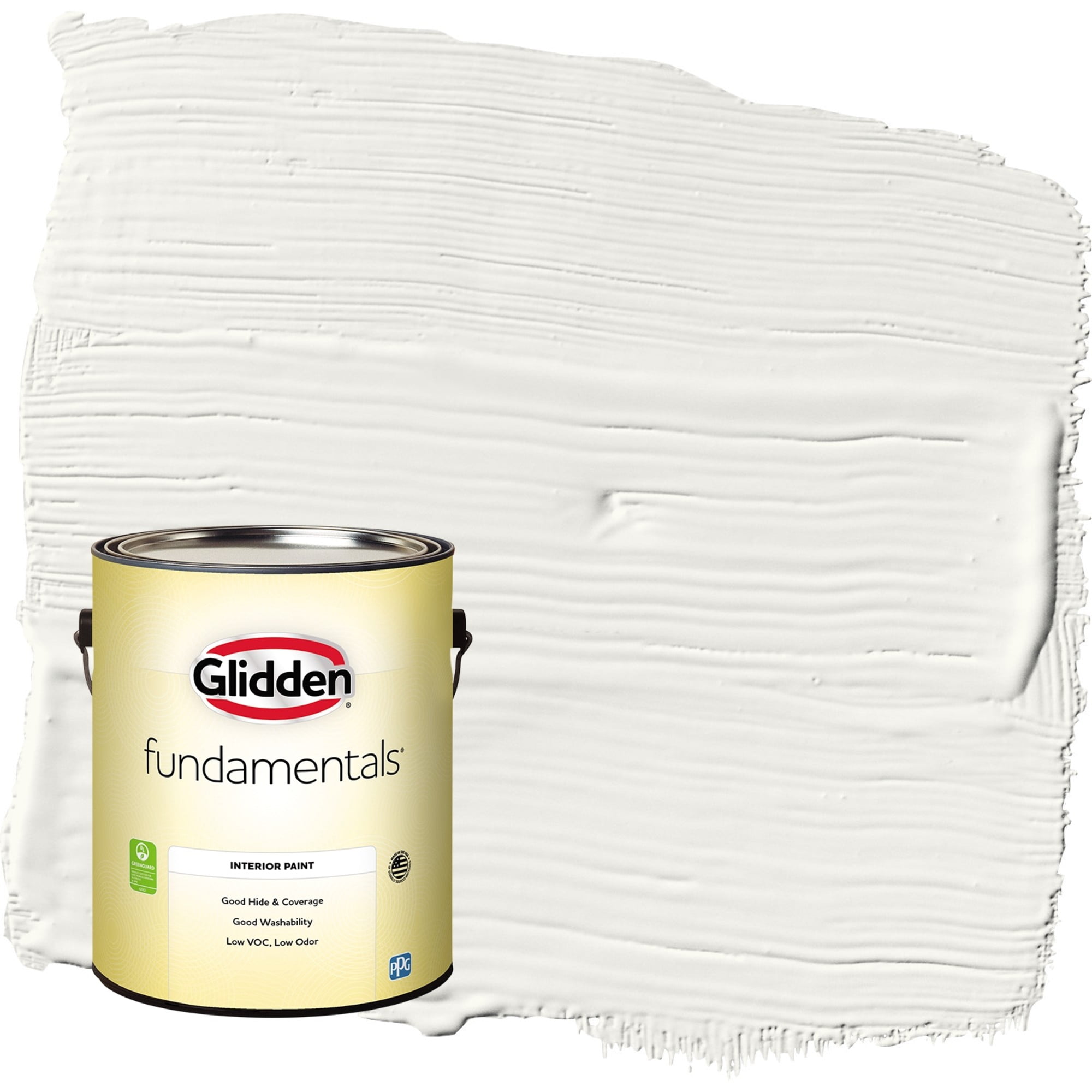 Glidden Fundamentals Delicate White Eggshell Interior Paint, 1