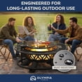 thumbnail image 4 of OLYMPIA OUTDOORS 47-Inch Steel Fire Pit with Grill for Outdoor Wood Burning, Black, 4 of 10
