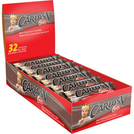 Nestle Carlos V Milk Chocolate Style Bars, 0.70 oz, 32 ct