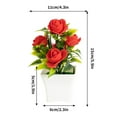 thumbnail image 3 of Hmgxay Foam Rose Miniature Bonsai, Faux Rose Small Potted Flowers for Home Decor, Imitation Floral Arrangement for Office Desktop, Artificial Flower Pot for Tabletop Decoration(Red), 3 of 7