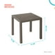 thumbnail image 2 of Mesa De Plastico 75x75 Cm Desmontable Cuadrada BARU cafe 6.49 pulg Pido Todo MSA1-BRU, 2 of 8