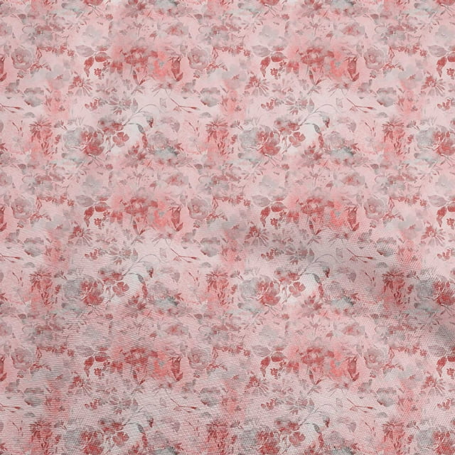 oneOone Rayon Light Pink Fabric Abstract Floral Dress Material Fabric Print Fabric By The Yard 56 Inch Wide