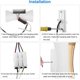 thumbnail image 5 of Aplique de pared LED moderno y creativo de 6W, lámpara de pared impermeable IP65, bañador de pared LED de aluminio para interiores y exteriores para dormitorio, sala de estar, baño, entrada, escalera, porche, pasillo-(3000k)Oro blanco oso de fresa Electrónica, 5 of 5