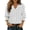 White, variant on Scyoekwg 3/4 Sleeve T Shirts for Women Trendy Clothes Button Up Three-Quarter Sleeve Tops Summer V-Neck Loose Fit Dressy Casual Top Solid Color Top Light Blue ,XL