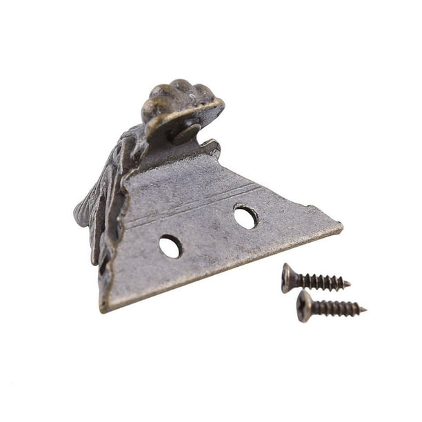 4 Protectores De Esquina Para Joyero, aleación De Zinc Antiguo, Cubierta Protectora De Borde De Metal, Patas De Muebles Para Gabinete, Sofá, Silla, Cama