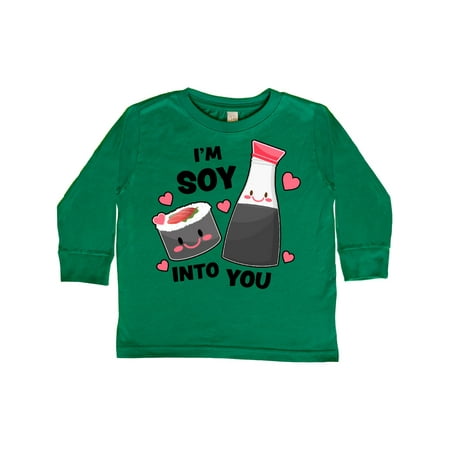 

Inktastic I m Soy Into You with Cute Soy Sauce and Sushi Gift Toddler Boy or Toddler Girl Long Sleeve T-Shirt