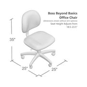 Boss Office Products Beyond Basics Adjustable Office Task Chair without Arms, Multiple Colors