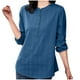 thumbnail image 1 of Vestidos Casuales Para Mujer, Blusas De Mujer De Moda Camisa suelta de lino y algodón para mujer, 1 of 7