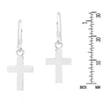 thumbnail image 4 of Simply Stylish Christian Cross Sterling Silver Dangle Earrings, 4 of 5