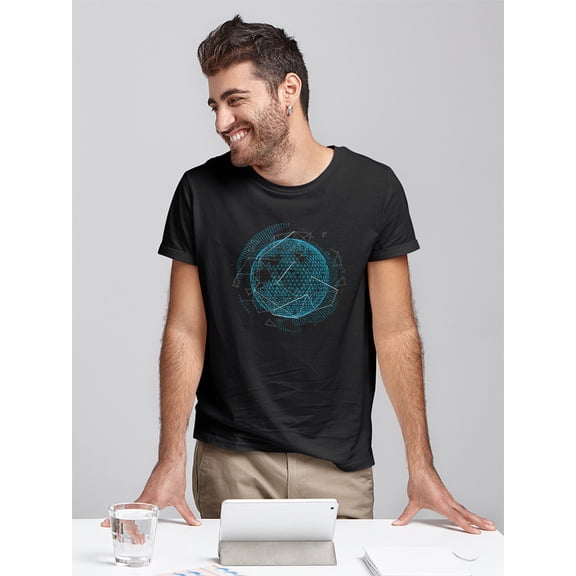 Blue Interface Globe Tee Men's -Image by Shutterstock