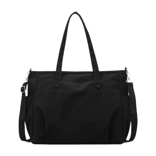 Bolso de hombro, bolso de moda para portátil, ideal para ir al trabajo, a universidad, de vacaciones, de o a playa. Negro