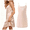 Beige, variant on Girls Solid Color Satin Slip Dress with Spaghetti Straps for 5-14 Years Homewear Casual Girls Dress