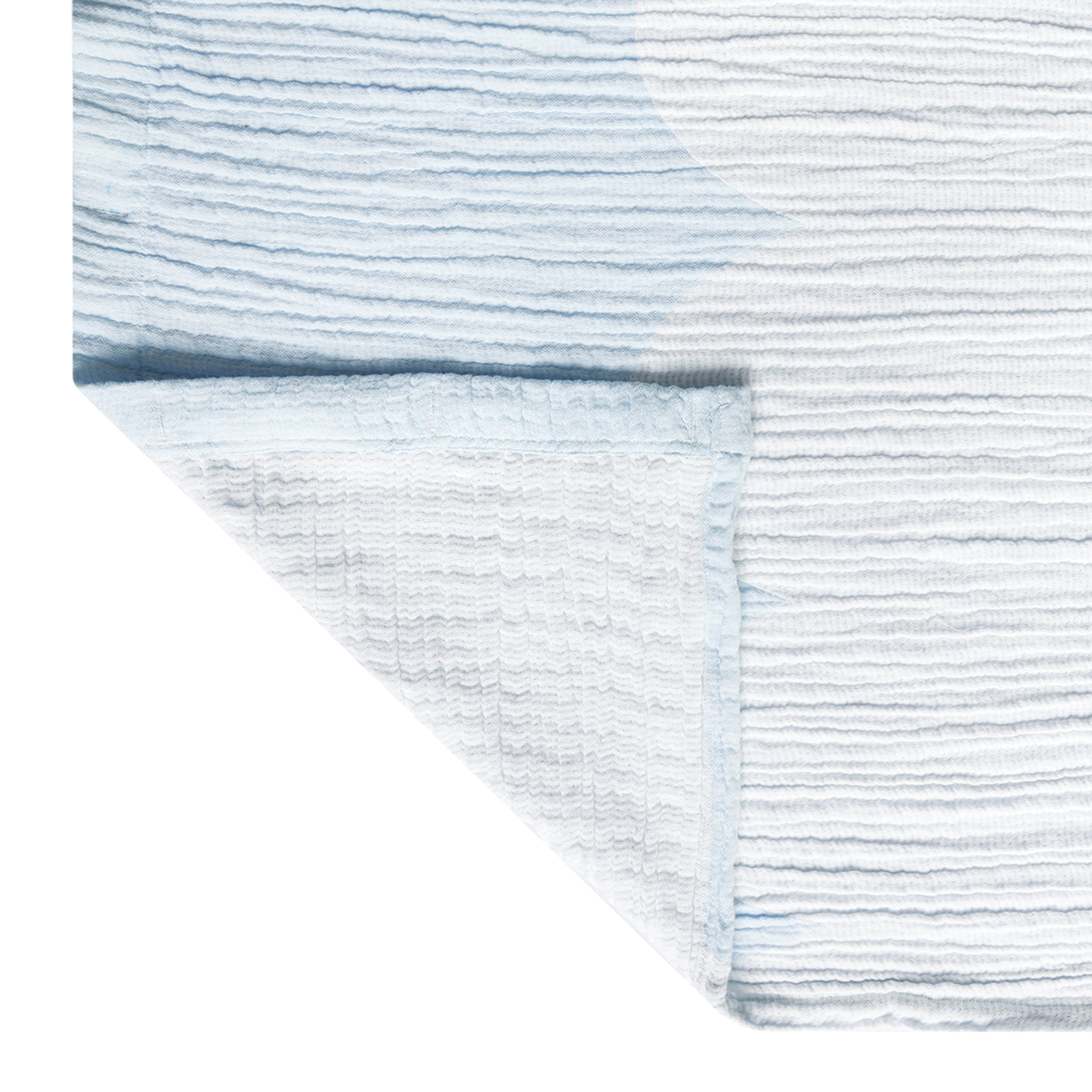 Beautiful Hydrangea Blue Scallop Gauze Shower Curtain by Drew Barrymore, Cotton, 72" x 72"