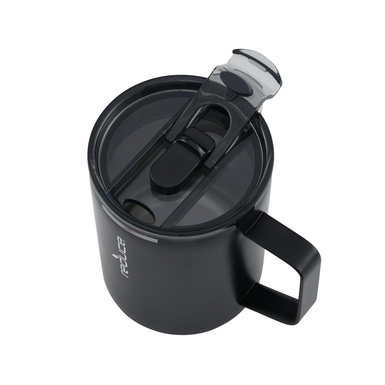  REDUCE 14 oz Insulated Coffee Mug with Handle and Flo-Motion  Lid - Perfect Travel Mug with Handle for Hot Coffee and Tea - Single-Serve  Friendly, Dishwasher Safe, BPA Free - Eucalyptus 