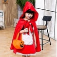 thumbnail image 1 of 5 unids/set niños adultos Cosplay fiesta Caperucita Roja vestido de niña + delantal + capa + diadema + conjunto de bolsa de calabaza, 1 of 5