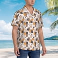 thumbnail image 2 of KLL Men's Hawaiian Shirt Short Sleeve Button Down Beach Shirts-Cute Cats, 2 of 5