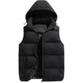 thumbnail image 1 of Men's Quilted Winter Vest Outdoor Removable Hooded Padded Puffer Vest, 1 of 5