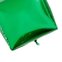 Dytern Balloon 3pcs 4D Square Balloon Aluminum Film Balloon Cube Wedding Party Supplies for Birthday Festival (Green)