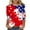 Y-Multicolor, variant on 4th of July Shirt American Flag Blouse Women Memorial Day T Shirts for Women Red White and Blue Top Women American Flag Tee Women's Fashion Casual Printed T-Shirt 3/4 Sleeves Round Neck Blouse