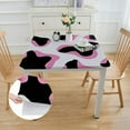 thumbnail image 2 of BANET Pink Tablecloth Cow Birthday Party Table Cloth Square Table Cover for Disco Pink Birthday Decorations Supplies white, 2 of 8