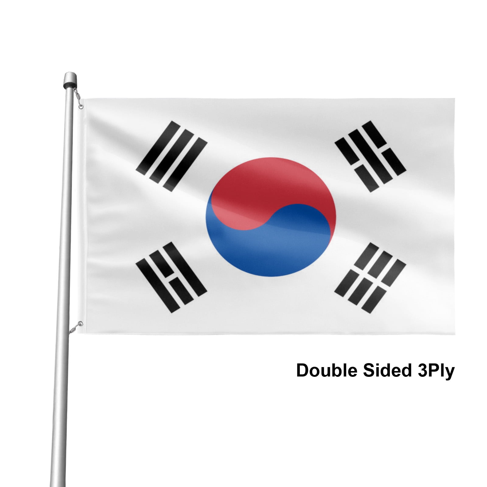 Livetty Double Sided 3 layers Flags 4x6 Ft Korea Flags Banner for Yard Decoration Garden Display For World Soccer Play