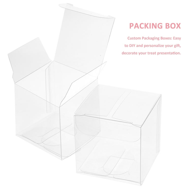 50Pcs Clear Plastic Boxes for Gifts Pvc Packing Box Gift Packaging  Transparenth