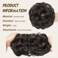 thumbnail image 3 of Messy Bun Hair Piece Wavy Curly Fake Hair Buns Synthetic Scrunchie Messy Bun Natural Extensions Updo Hair Pieces for Women (Dark Brown), 3 of 9