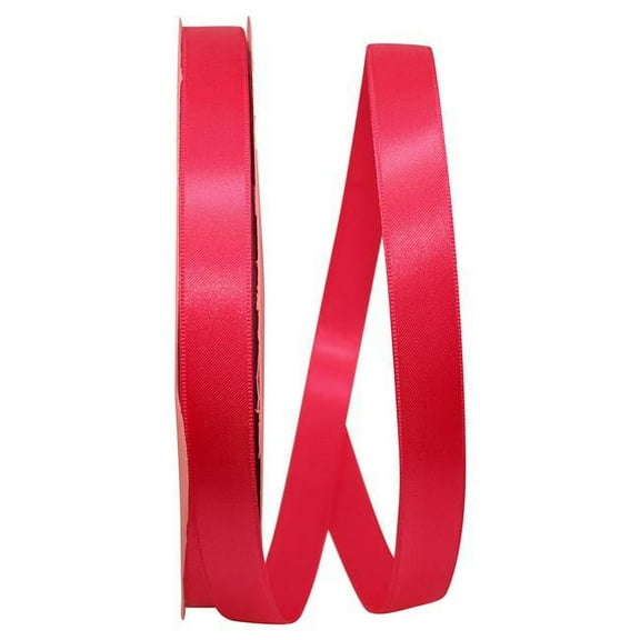 Reliant Ribbon - 5000-175-03C, Double Face Satin Charm Dfs Ribbon, Shocking Pink, 5/8 Inch, 100 Yards