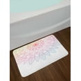 thumbnail image 2 of Rainbow Mandala Bath Mat, Outline Style Colorful Eastern Folklore Ombre Design Abstract Illustration, Plush Bathroom Decor Mat with Non Slip Backing, 29.5" X 17.5", Multicolor, by Ambesonne, 2 of 2