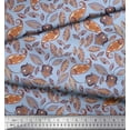 thumbnail image 2 of Soimoi Satin Silk Fabric Leaves & Floral Artistic Print Fabric by Yard 42 Inch Wide, 2 of 3