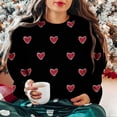 thumbnail image 5 of Horkkom Valentines Day Sweaters for Women Long Sleeve Crewneck Sweatshirts Pullover Heart Sweatshirts XXL, Gifts for Women, 5 of 6