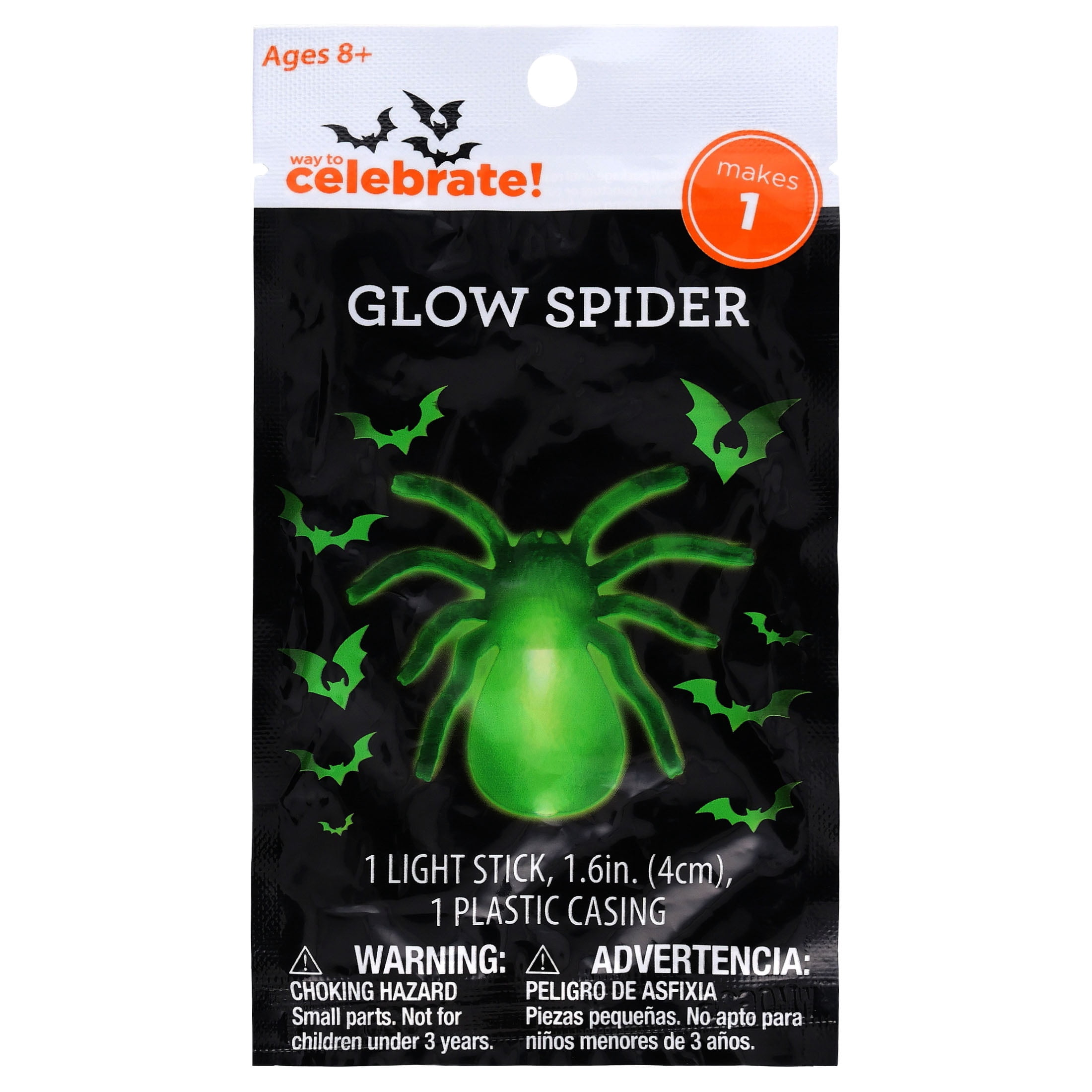 Glow Spider Party Favor, Green, Halloween by Way To Celebrate