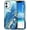 Blue White, variant on CASEFIV YTC8444-37 Protective Back Cover Cell Phone Case for iPhone 12/12 Pro, Glaze Purple