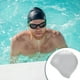 thumbnail image 5 of Uxcell Gorro de Natación de Silicona 1-Pack para Mujeres y Hombres, Sombrero de Natación Impermeable No Deslizante Duradero [Plateado], 5 of 6