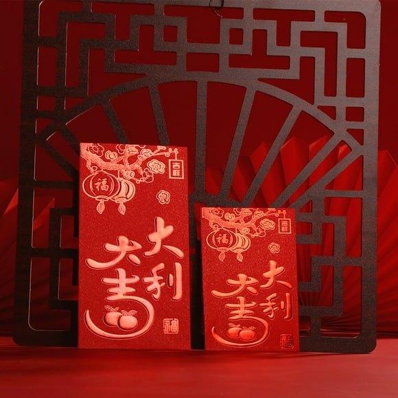 Zhuge Red Envelopes Chinese New Year, 12pcs Money Envelopes for Cash Christmas Lucky Money Pocket-Large M