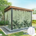 thumbnail image 6 of Outdoor Curtains for Patio Waterproof, Palm Leaves Tropical Outdoor Privacy Panels Grommet, Green Botanical Summer Green Ombre Blackout Outside Curtains for Porch/Cabana 54"x95", 2 Panels, 6 of 8
