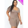 thumbnail image 6 of Plus Size Short Sleeve Bodycon Romper 2XL, 6 of 10