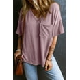 thumbnail image 4 of Casual Summer Tee: Loose Fit Ribbed T-shirt in Valerian Pink - [ZhiHiMeRi] | (US 16-18)XL, 4 of 12
