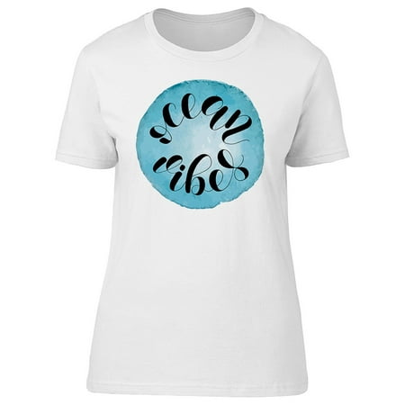 Ocean Vibes On A Blue Spot Tee Women's -Image by