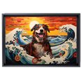 thumbnail image 2 of Thuan Chinese Shar Pei Dog Art Print Canvas, Dog Canvas Wall Art Painting Decor, Dog Pop Art Home Decor Artwork For Bedroom Living Room Bathroom decor, 2 of 6