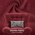 thumbnail image 3 of MCombo Swivel Accent Chair, Modern Tufted Upholstered Armless Chairs, Wide Seat Single Sofa Chair for Living Room Bedroom LW753(Burgundy), 3 of 9